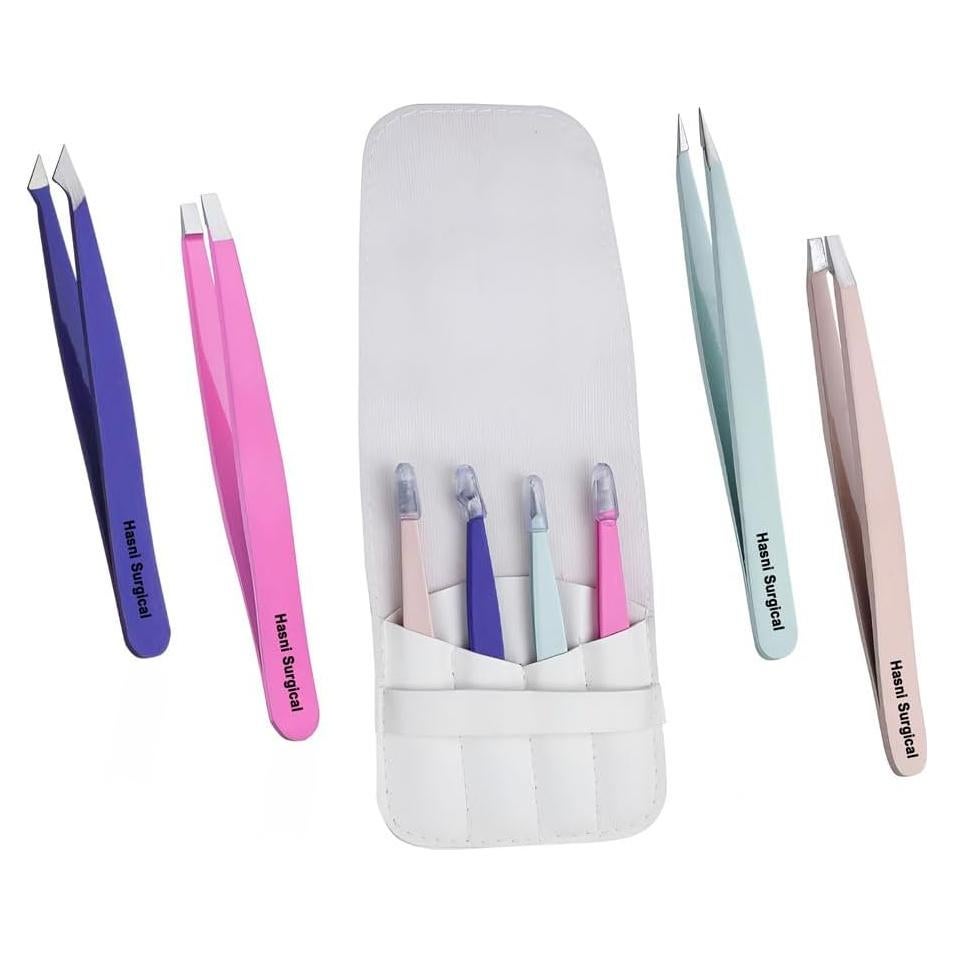 Juego de 4 Pinzas de Precisión Hasni Surgical - Acero Inoxidable