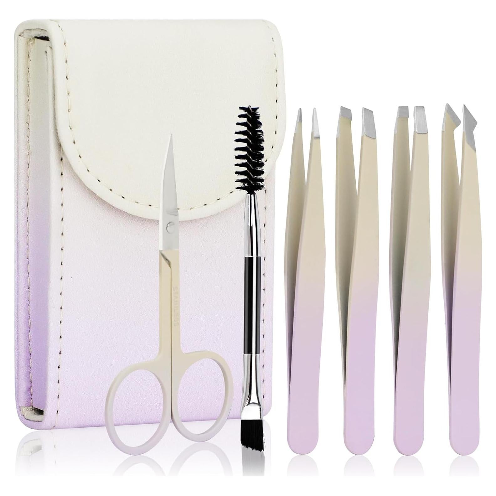 Juego de 6 Pinzas de Belleza ODELY con Estuche de Viaje