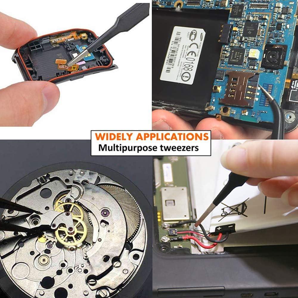 Juego de Pinzas de Precisión HANDSKIT - 9 Piezas de Acero Inoxidable