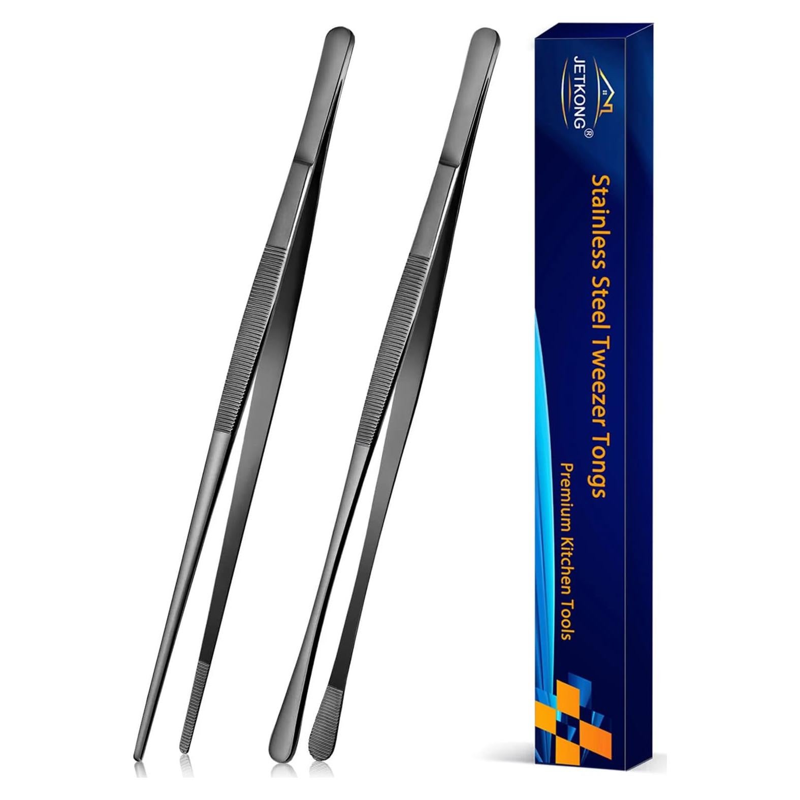 Pinzas de Cocina JETKONG 30.48 cm Acero Inoxidable Negras