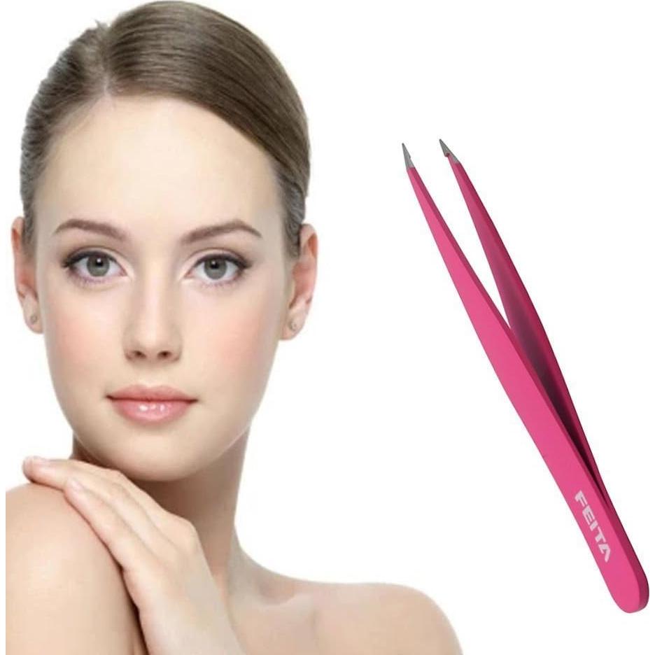 Pinzas de Precisión FEITA Rosa - Acero Inoxidable - 2 Piezas