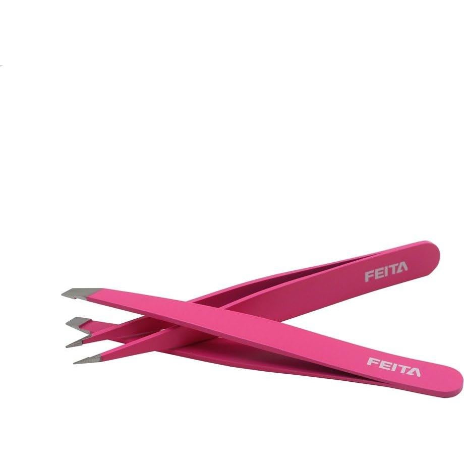 Pinzas de Precisión FEITA Rosa - Acero Inoxidable - 2 Piezas
