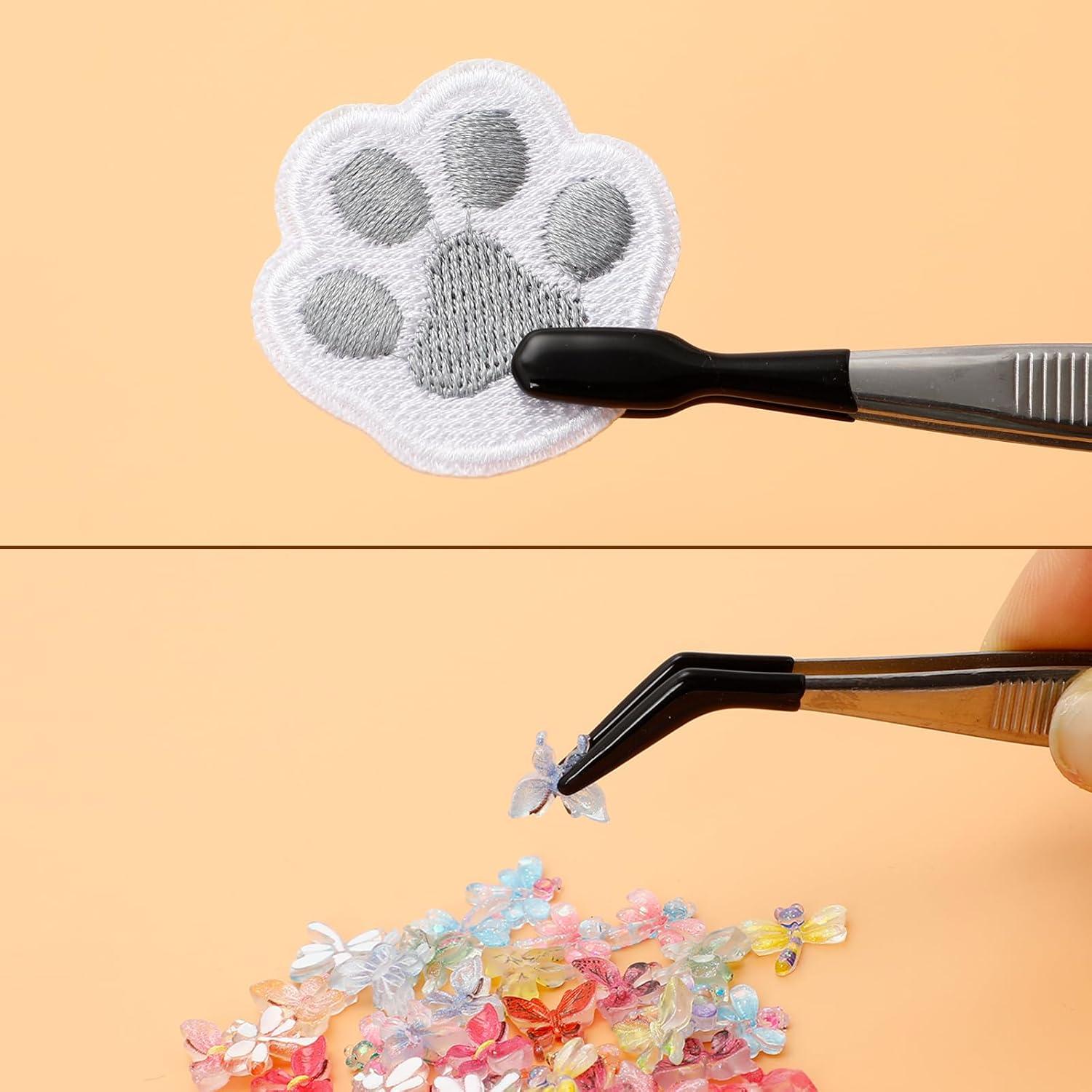 Juego de 6 Pinzas de Precisión Enodny con Punta de Goma