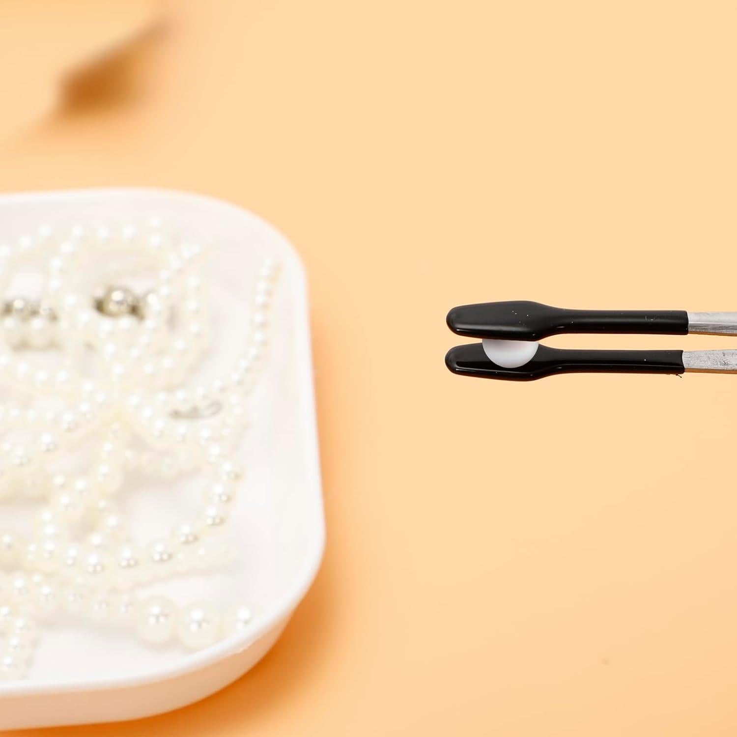 Juego de 6 Pinzas de Precisión Enodny con Punta de Goma