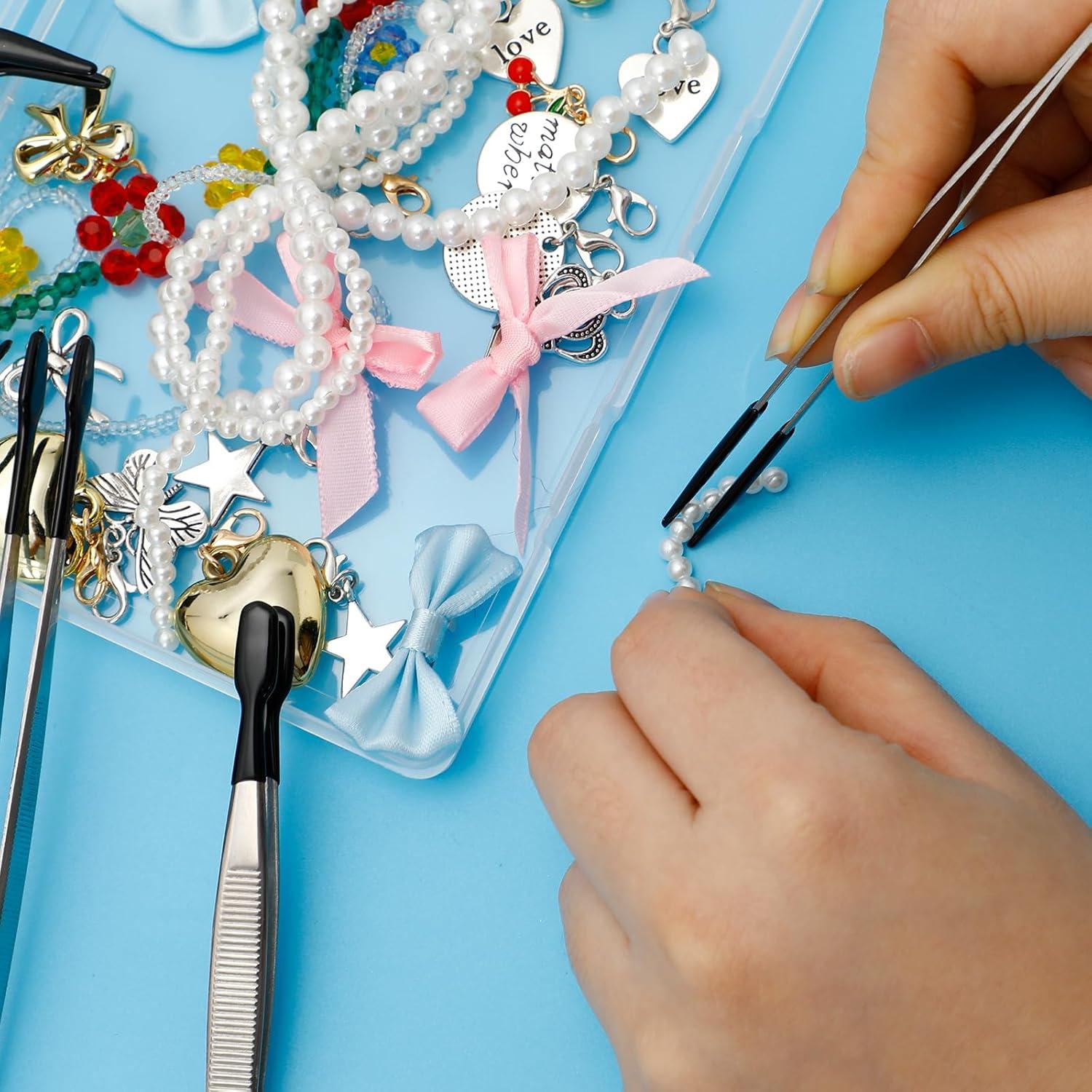 Juego de 6 Pinzas de Precisión Enodny con Punta de Goma