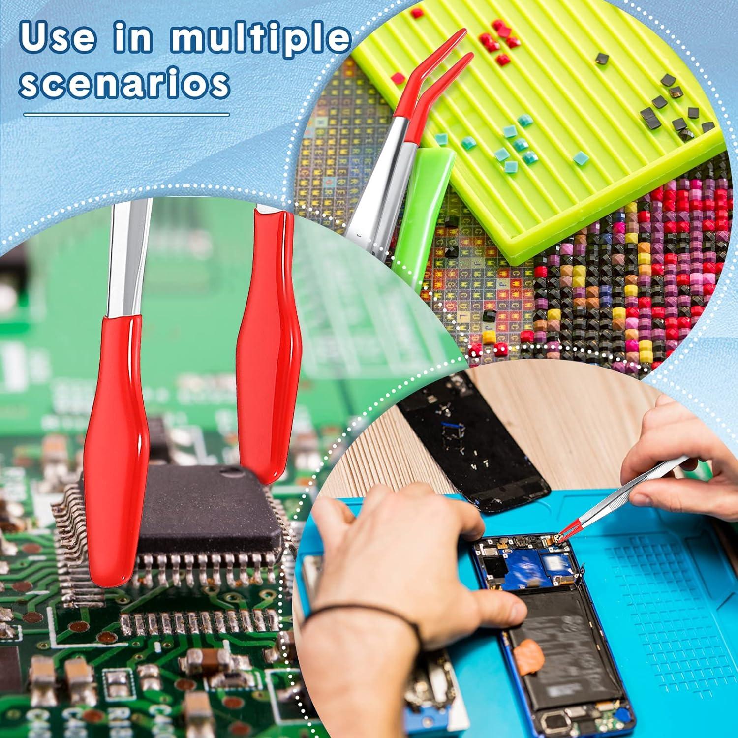 Set de 6 Pinzas de Goma Mixweer para Joyería y Manualidades