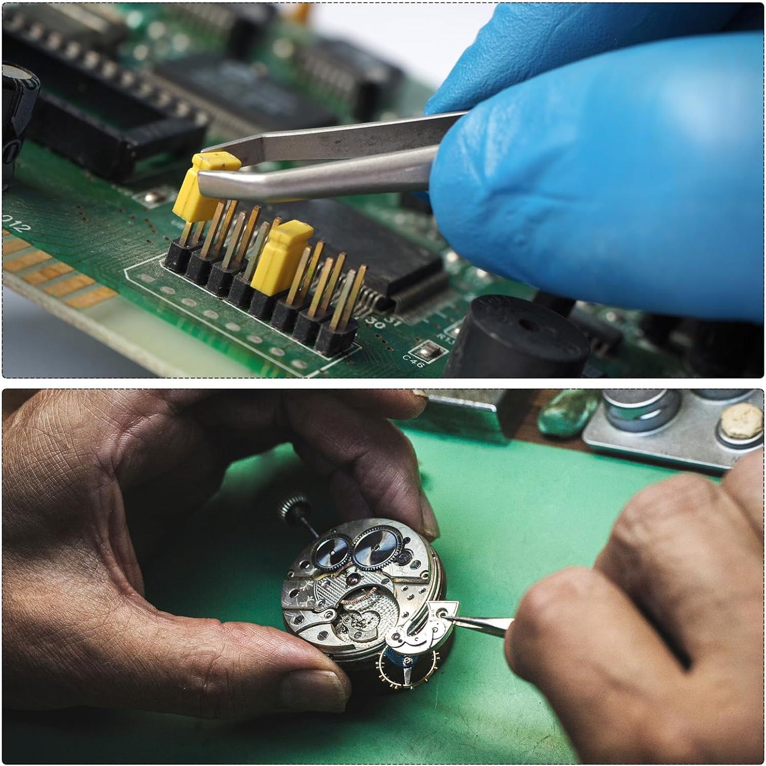 Juego de Pinzas de Precisión HARFINGTON ESD-13 120mm 4 Piezas