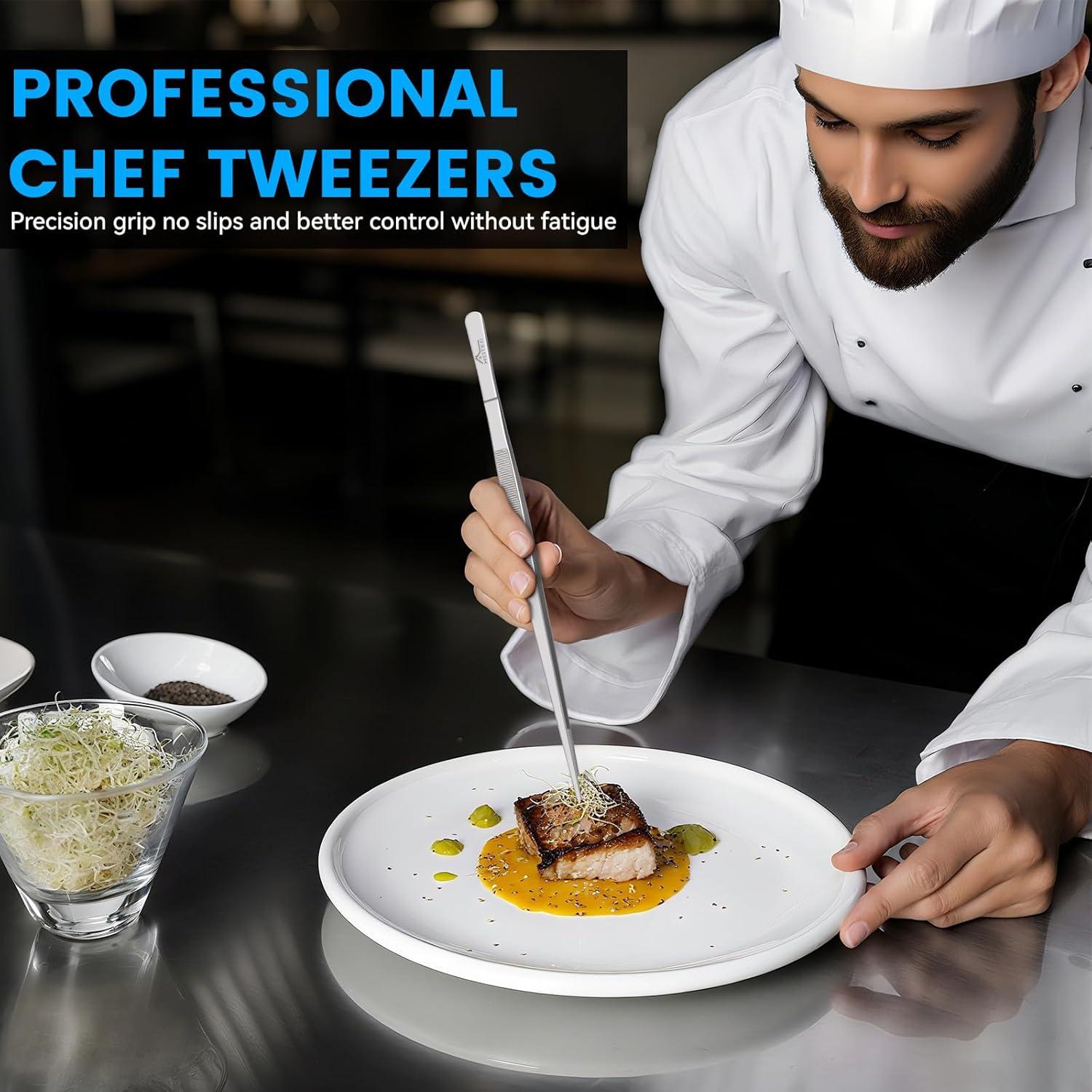 Set de 6 Pinzas de Cocina HOTEC Acero Inoxidable 30.5 cm