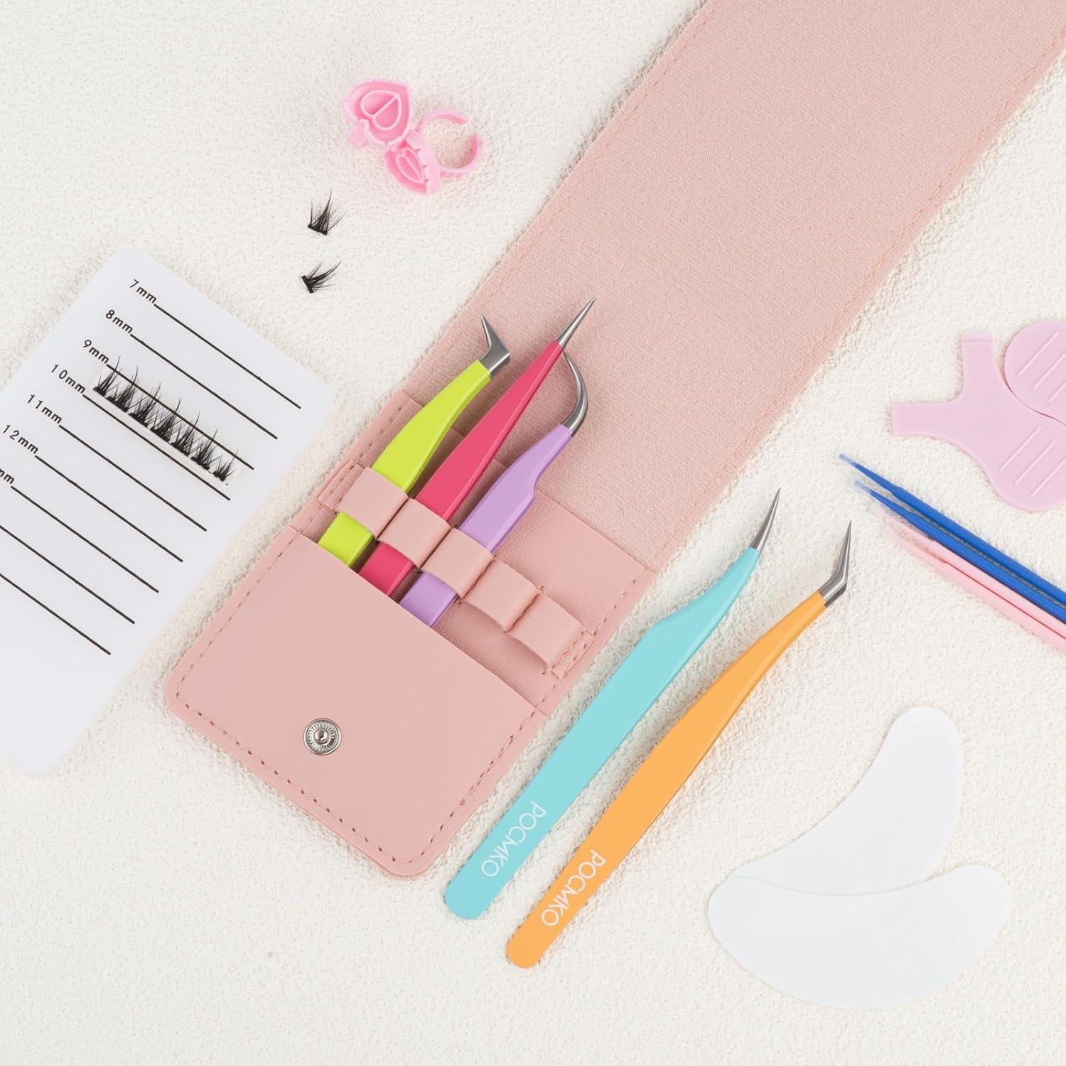 Kit de Pinzas para Extensiones de Pestañas POCMKO - 5 Piezas