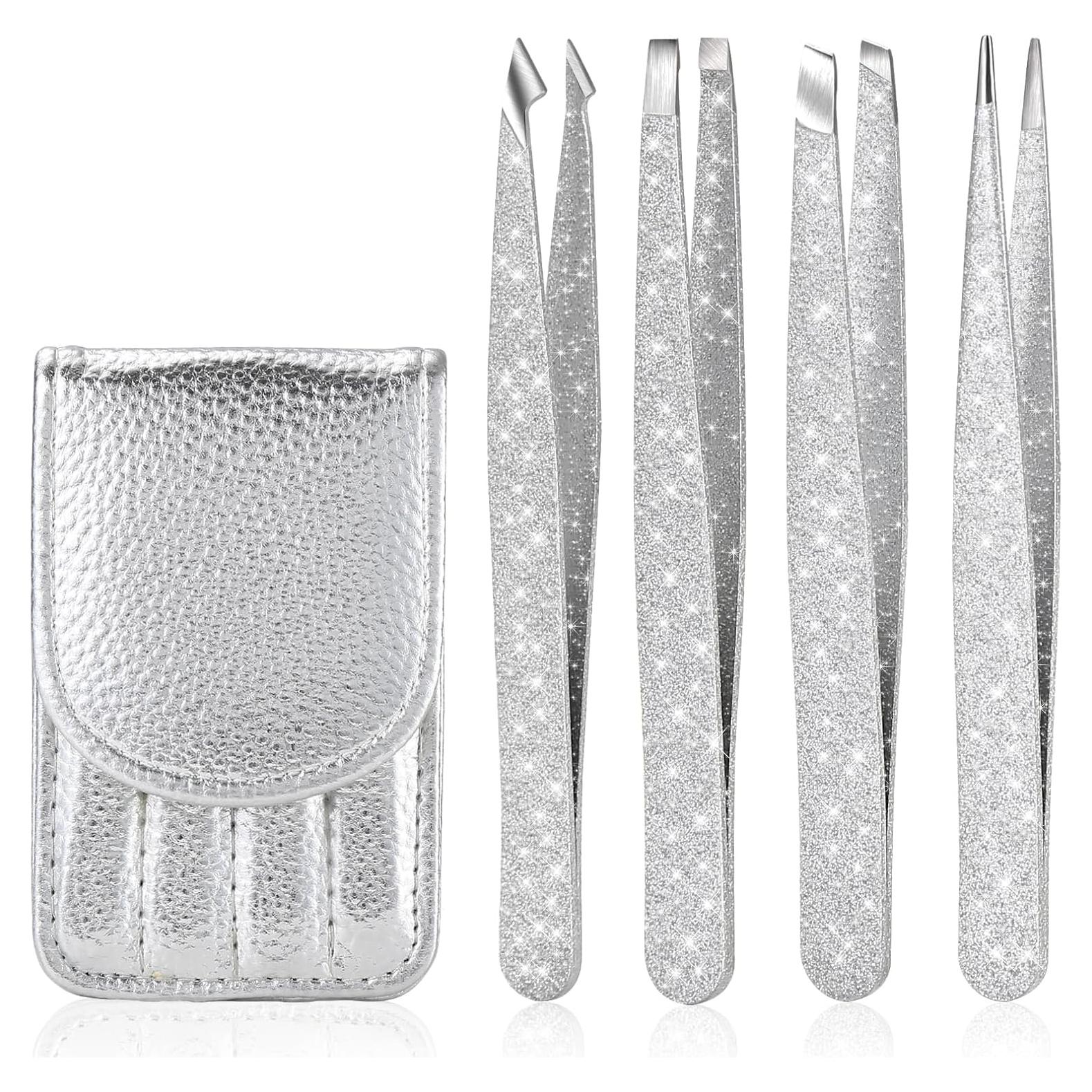 Juego de Pinzas de Precisión FungChoi 4 Piezas Acero Inoxidable