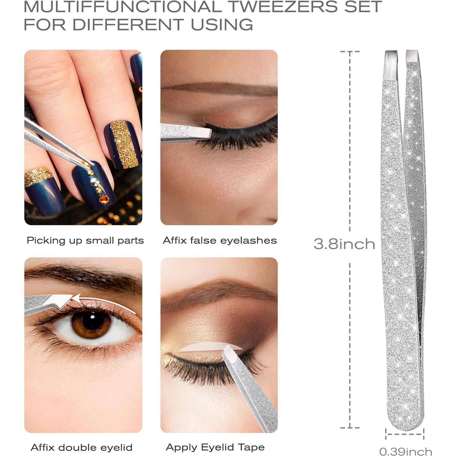 Juego de Pinzas de Precisión FungChoi 4 Piezas Acero Inoxidable