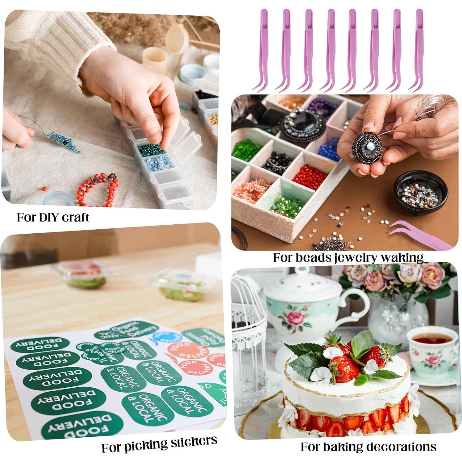 12 Pinzas de Plástico Curvadas 11.5 cm para Manualidades JJUNW