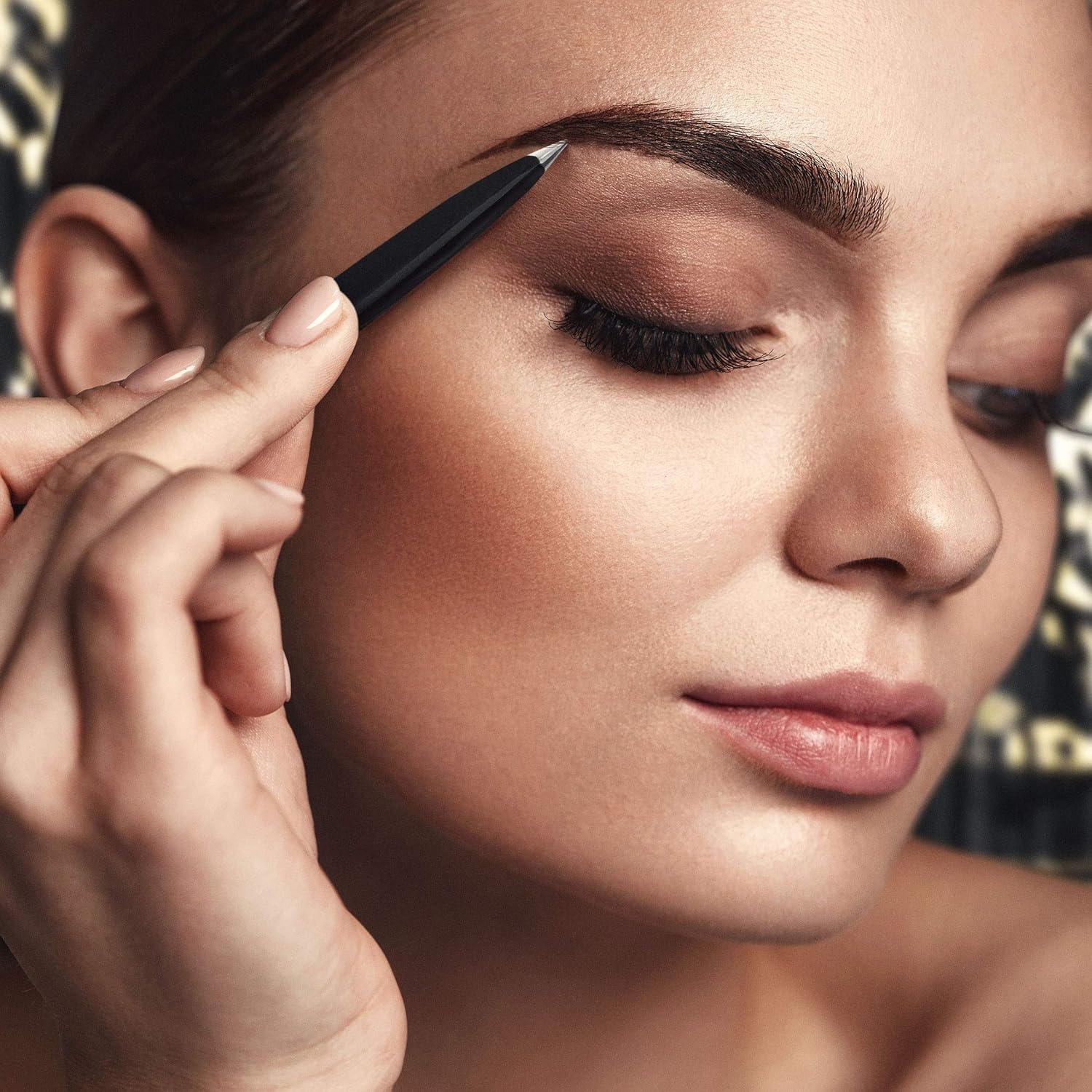 Juego de Pinzas de Precisión By MILLY - Acero Inoxidable Negro