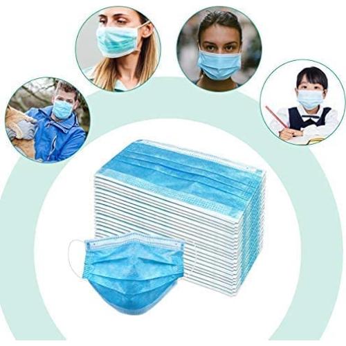 Mascarillas Desechables Wecolor 100 Pcs 3 Capas Azul