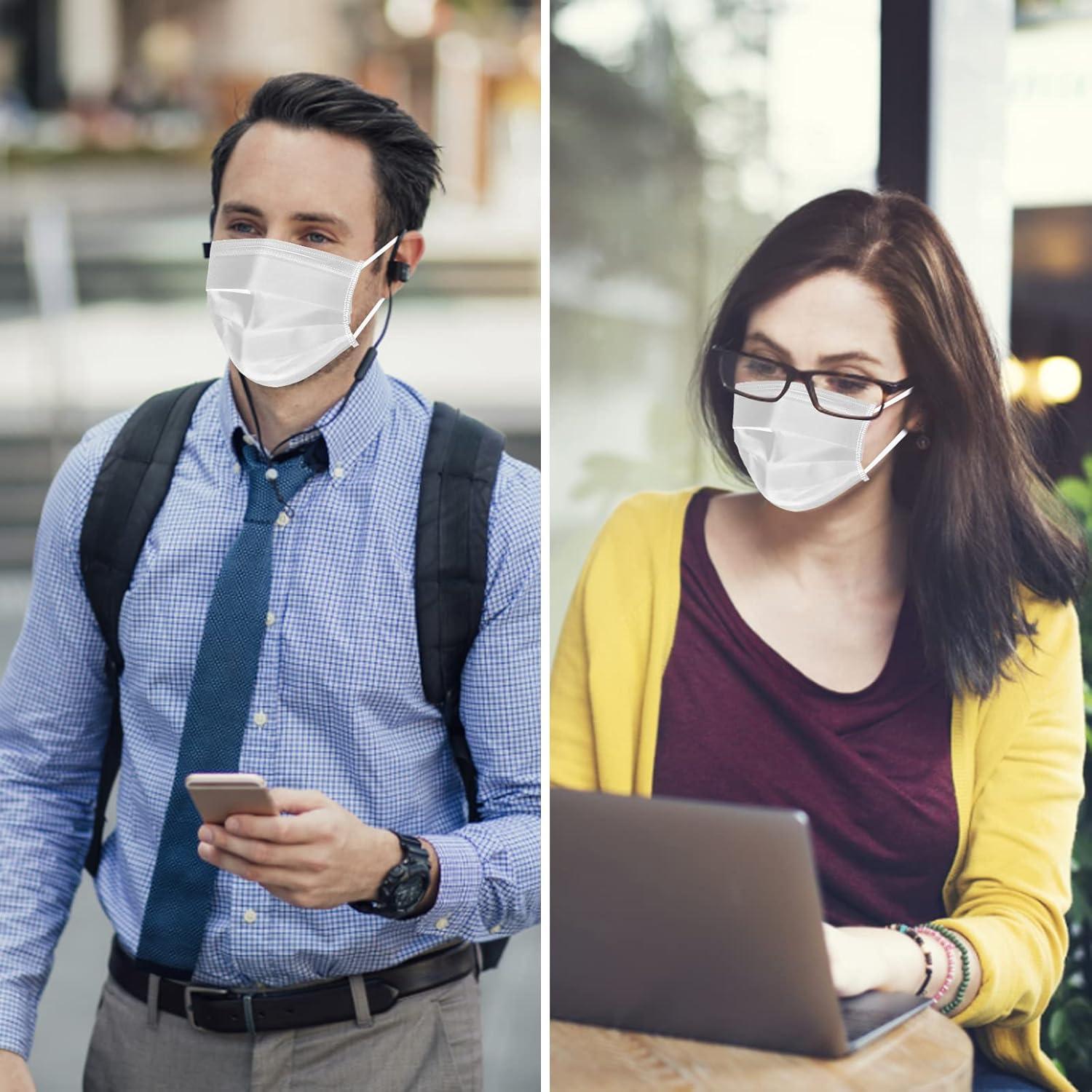 Mascarillas Desechables Wecolor 100 Pcs 3 Capas Blancas