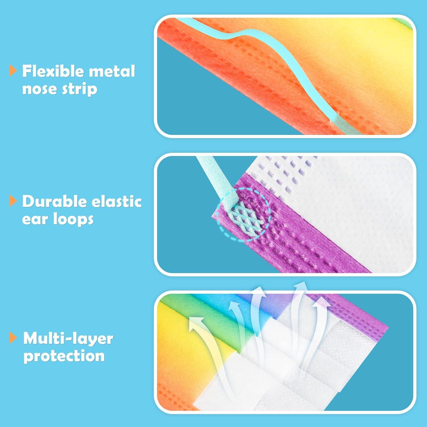 Paquete de 60 Mascarillas Desechables Attom Tech Adulto Arcoíris