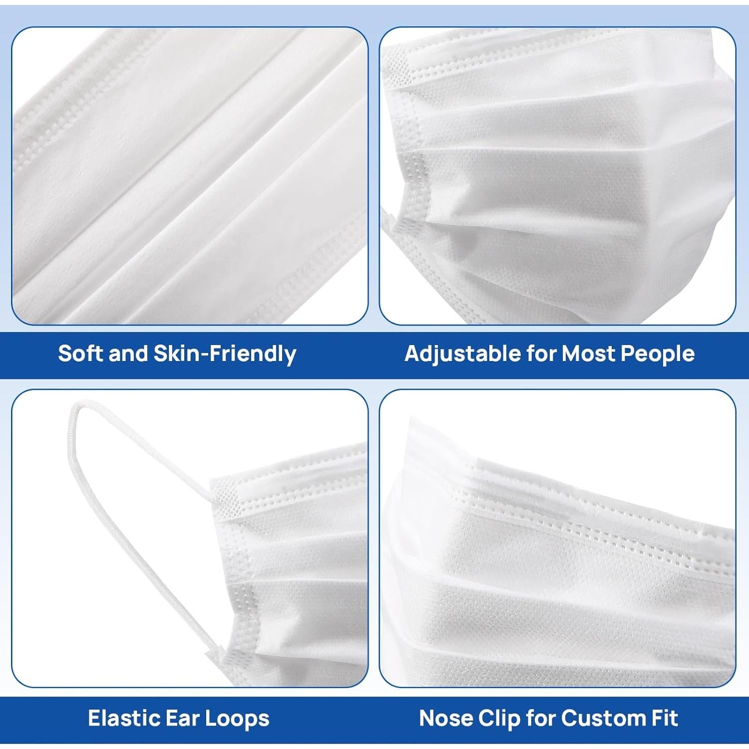 Mascarillas Desechables JMU 50 Unidades 4 Capas ASTM Nivel 3