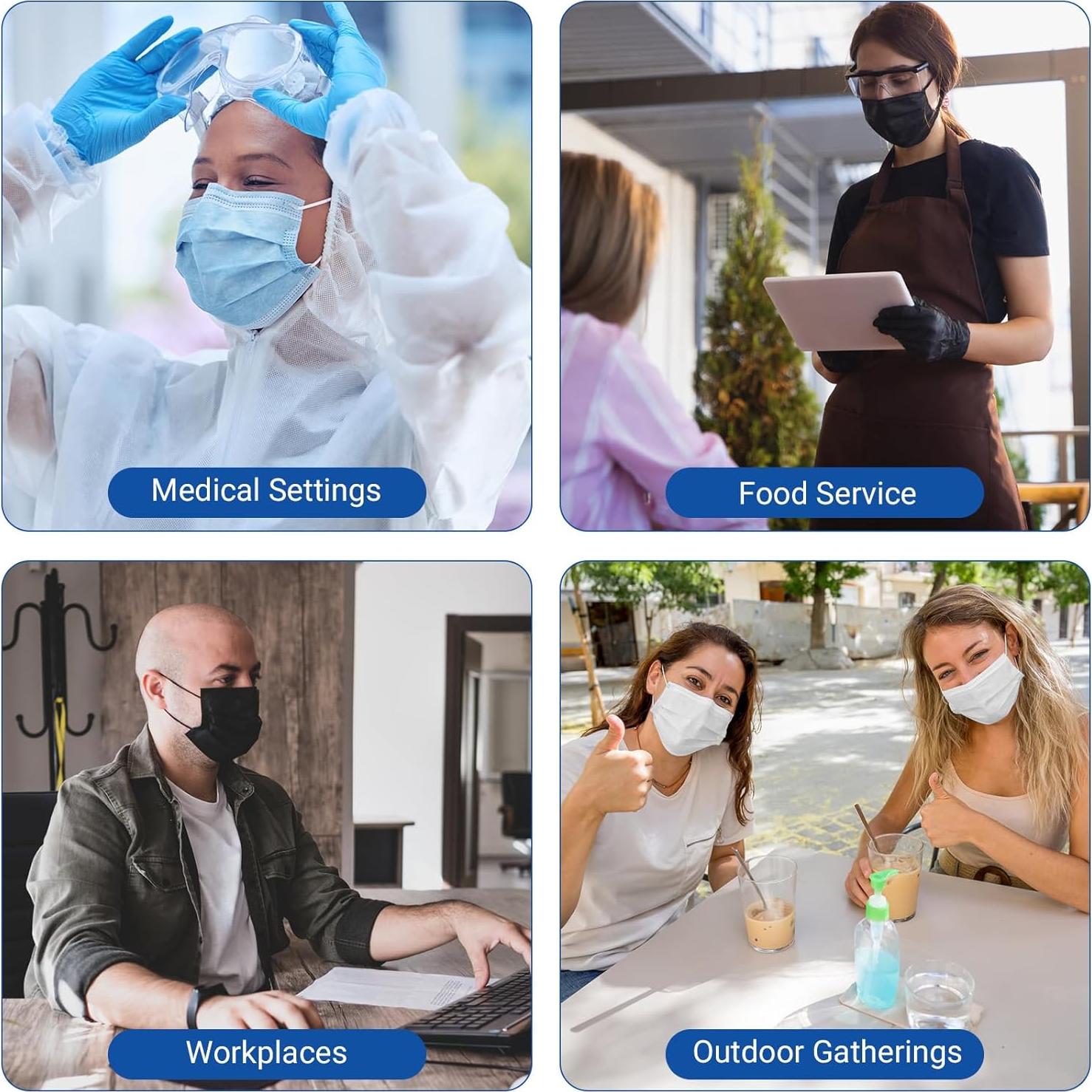 Mascarillas Desechables JMU 50 Unidades 4 Capas ASTM Nivel 3