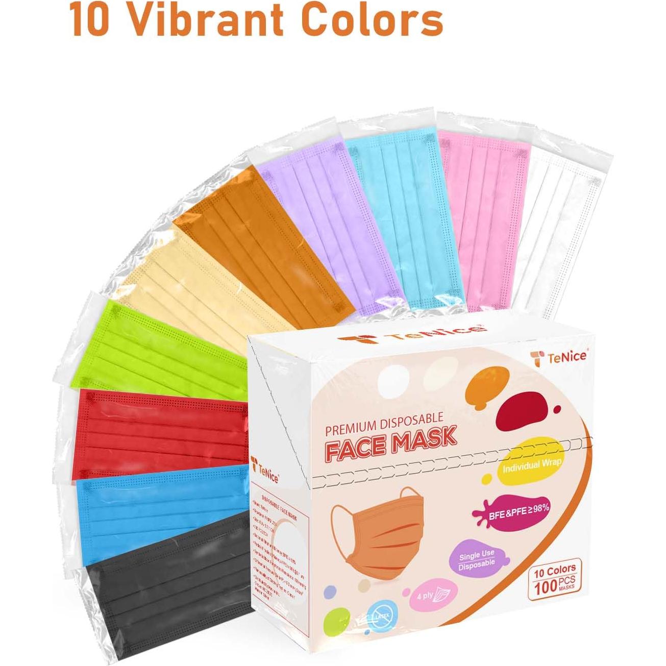 Mascarillas Desechables TeNice 100 Unidades 4 Capas Grado Médico