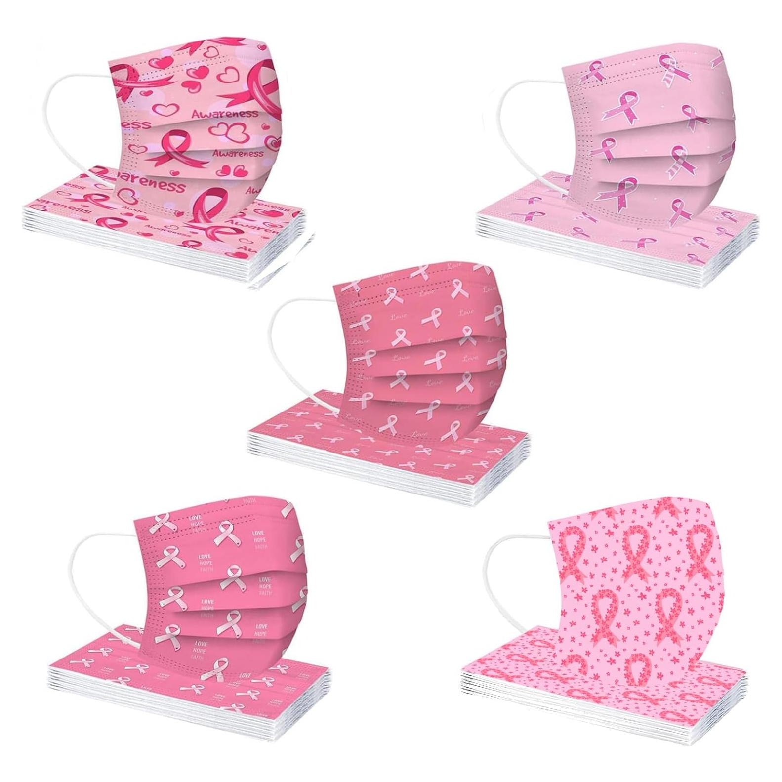 Mascarillas Desechables 50 Pcs SOGOODED Cinta Rosa 3 Capas