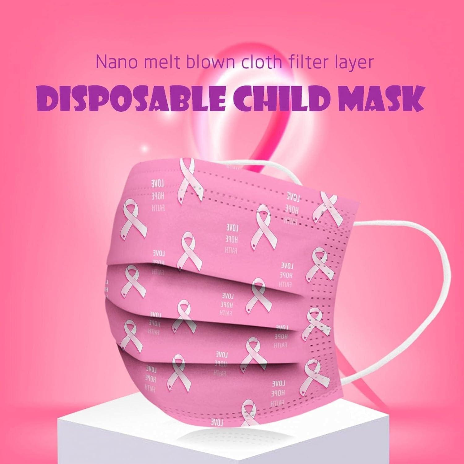 Mascarillas Desechables 50 Pcs SOGOODED Cinta Rosa 3 Capas