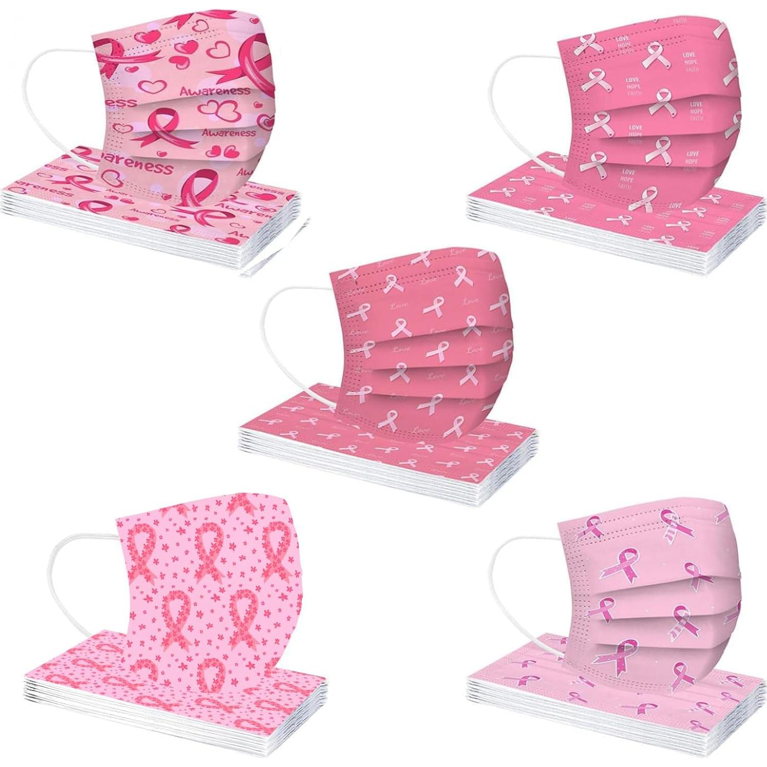 Mascarillas Desechables 50 Pcs SOGOODED Cinta Rosa 3 Capas