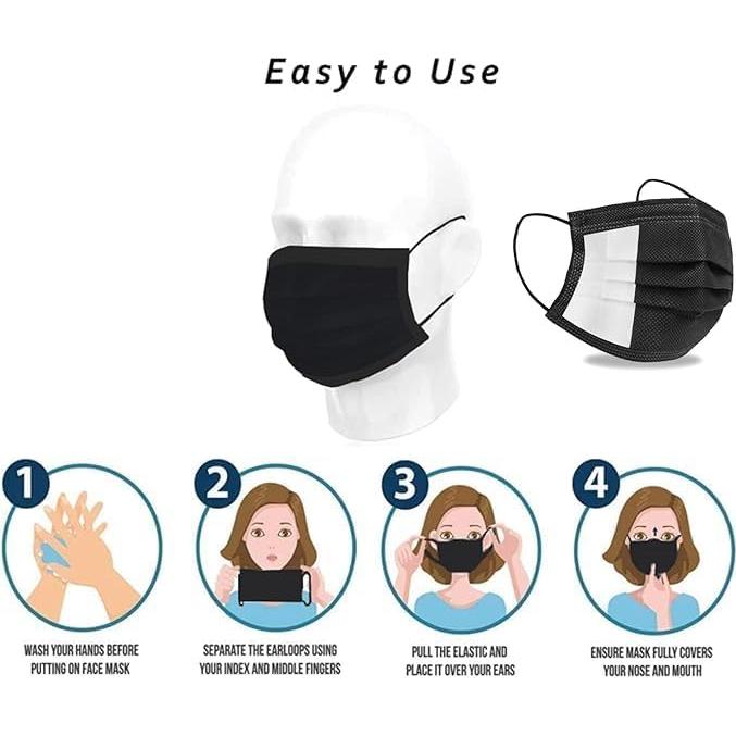 Mascarillas Desechables 3 Capas - Paquete de 50 Unidades