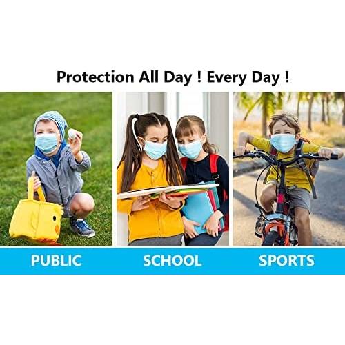 Mascarillas Faciales Desechables MAGICARE para Niños - 50 Piezas, 3 Capas, Azul