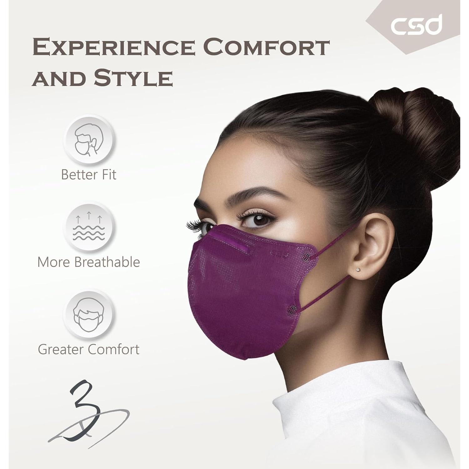 Mascarillas Desechables CSD 30 Pcs 3 Capas Ultra Violeta