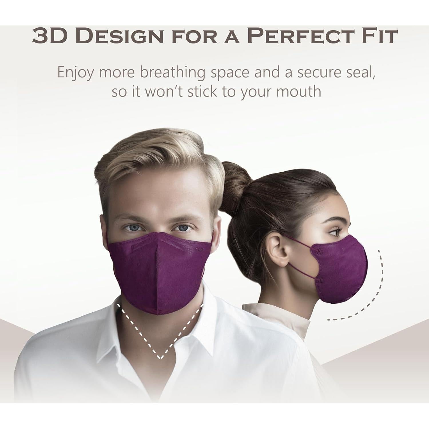 Mascarillas Desechables CSD 30 Pcs 3 Capas Ultra Violeta