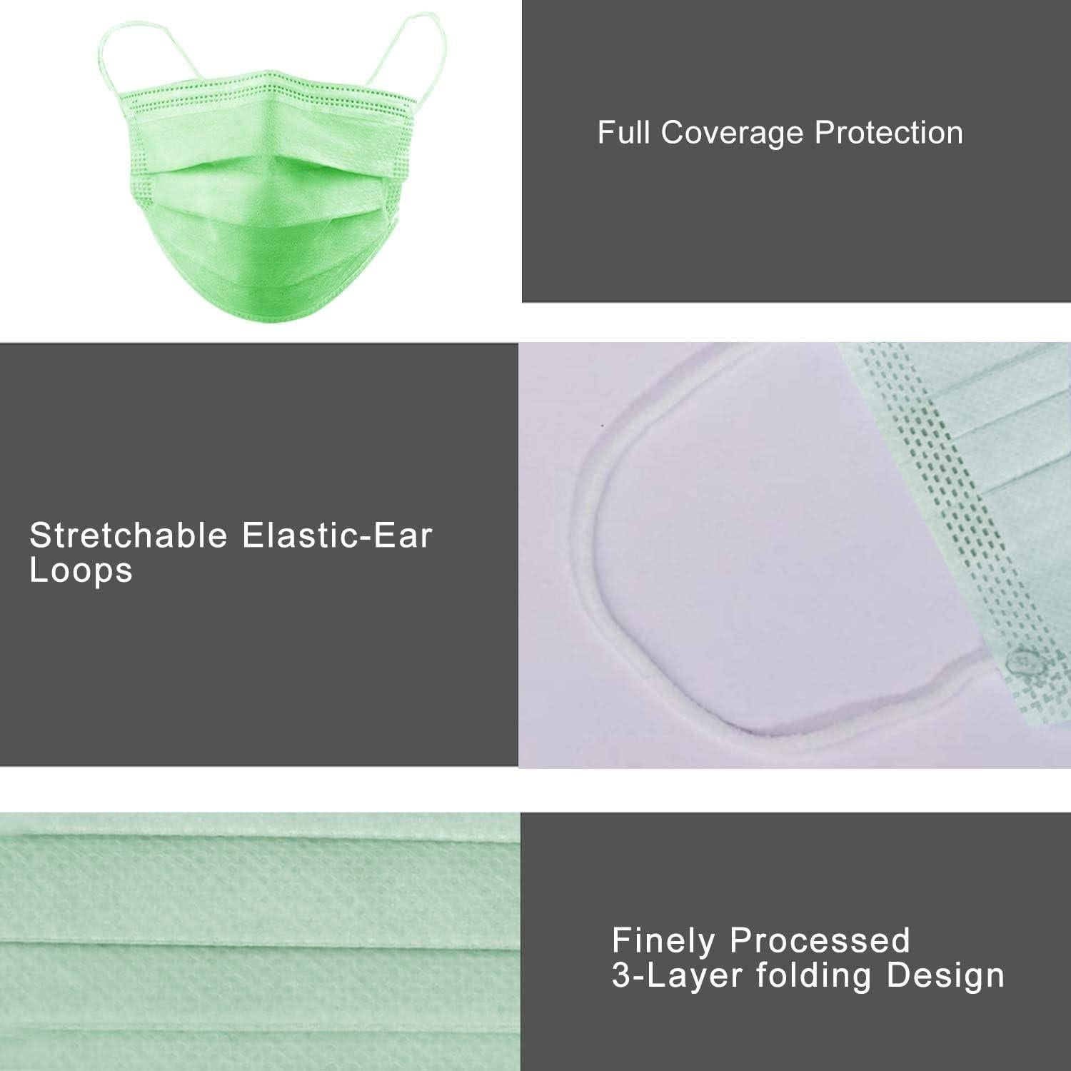 Mascarillas Desechables 3 Capas YYM Verde - Paquete de 50