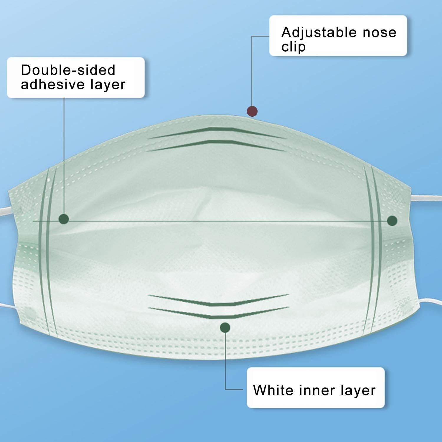 Mascarillas Desechables 3 Capas YYM Verde - Paquete de 50