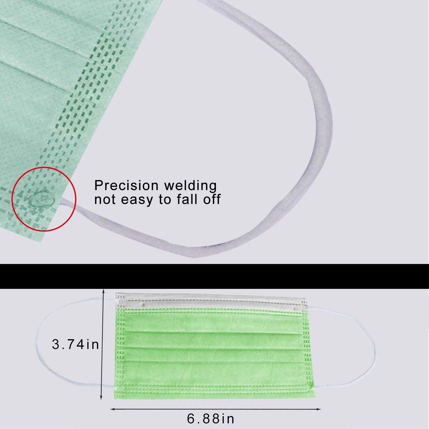 Mascarillas Desechables 3 Capas YYM Verde - Paquete de 50