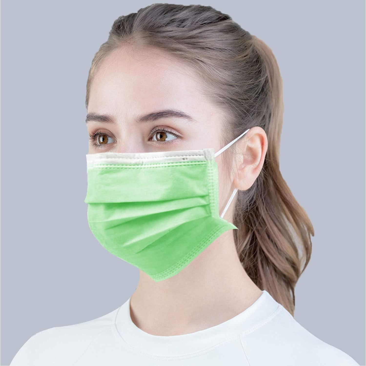 Mascarillas Desechables 3 Capas YYM Verde - Paquete de 50