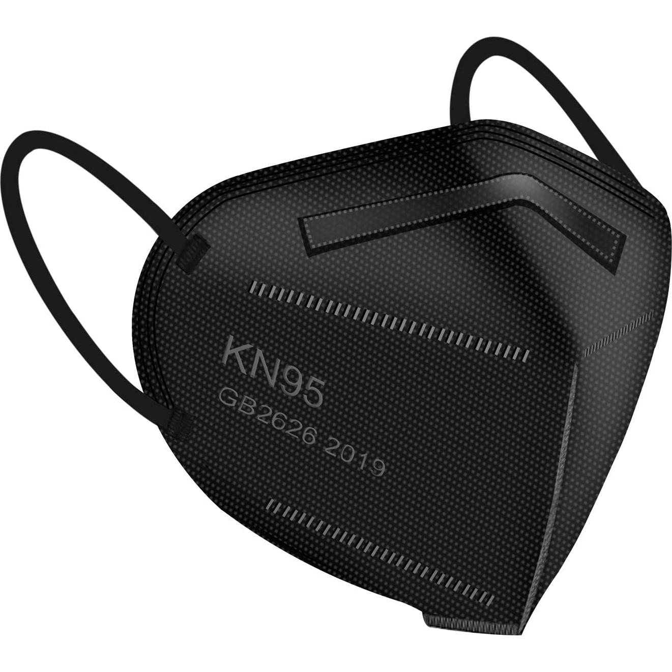 Mascarillas KN95 60 Pcs 5 Capas Protección Eficaz Negra