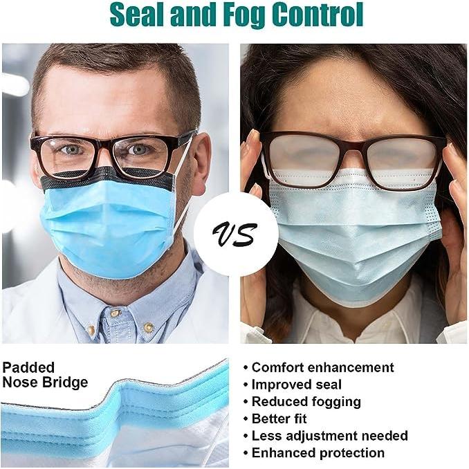 Mascarillas desechables VASTMED 50PCs 3 capas Antifog Azul