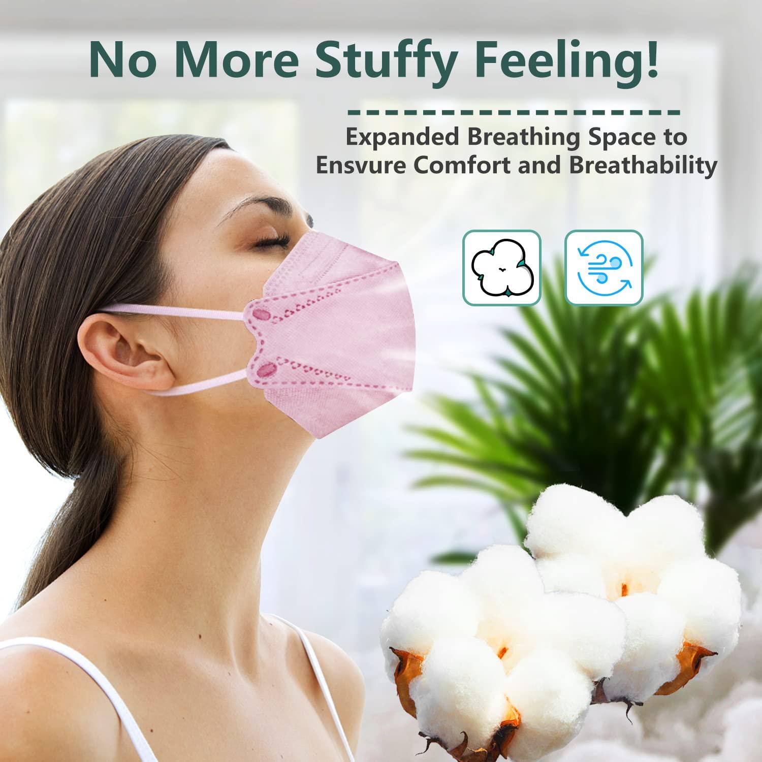 Mascarillas KF94 60 Pcs Multicolores Desechables 4 Capas