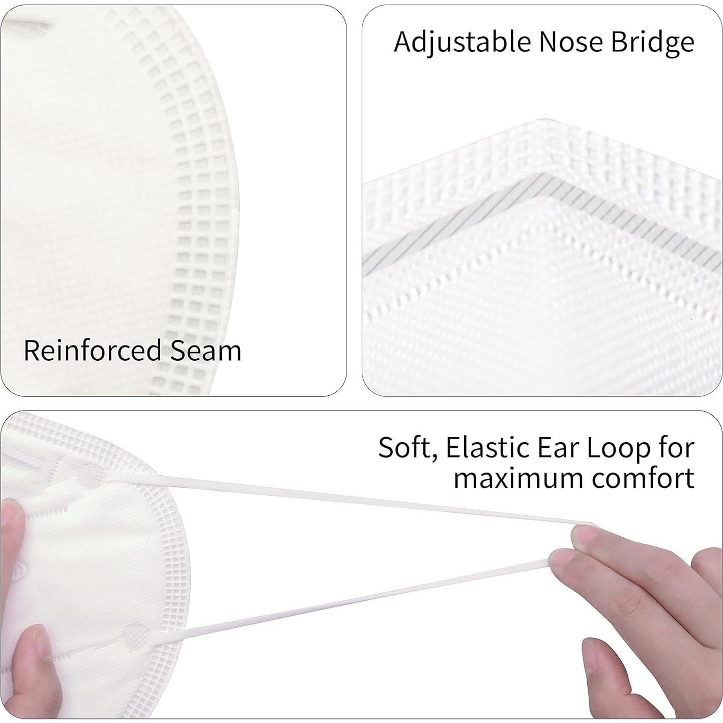 Mascarillas KN95 BYD CARE - 50 Piezas, Plegables y Cómodas