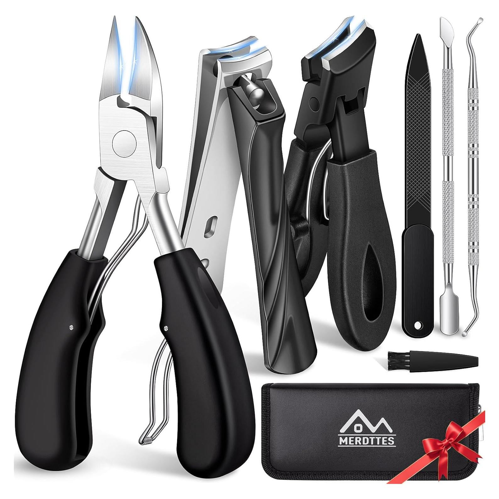 Cortauñas Profesional MERDTTES 7 Pcs para Uñas Gruesas