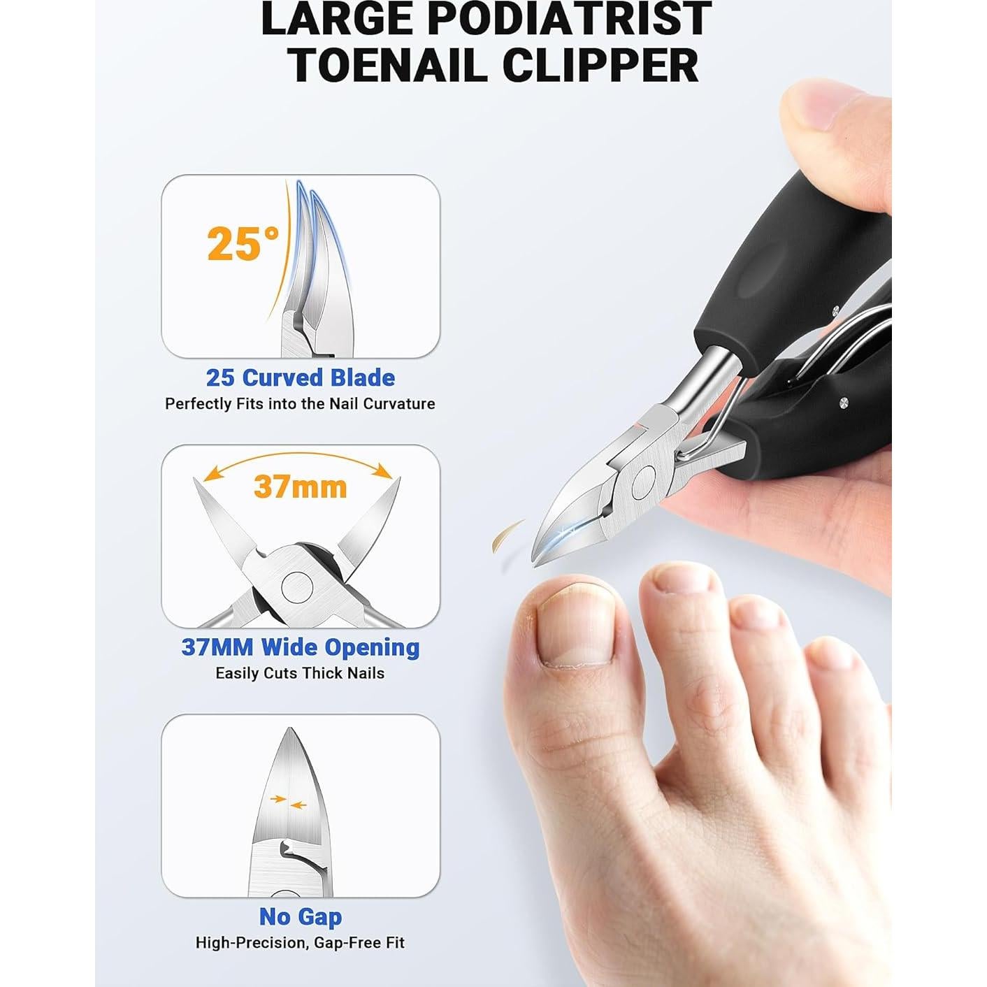 Cortauñas Profesional MERDTTES 7 Pcs para Uñas Gruesas