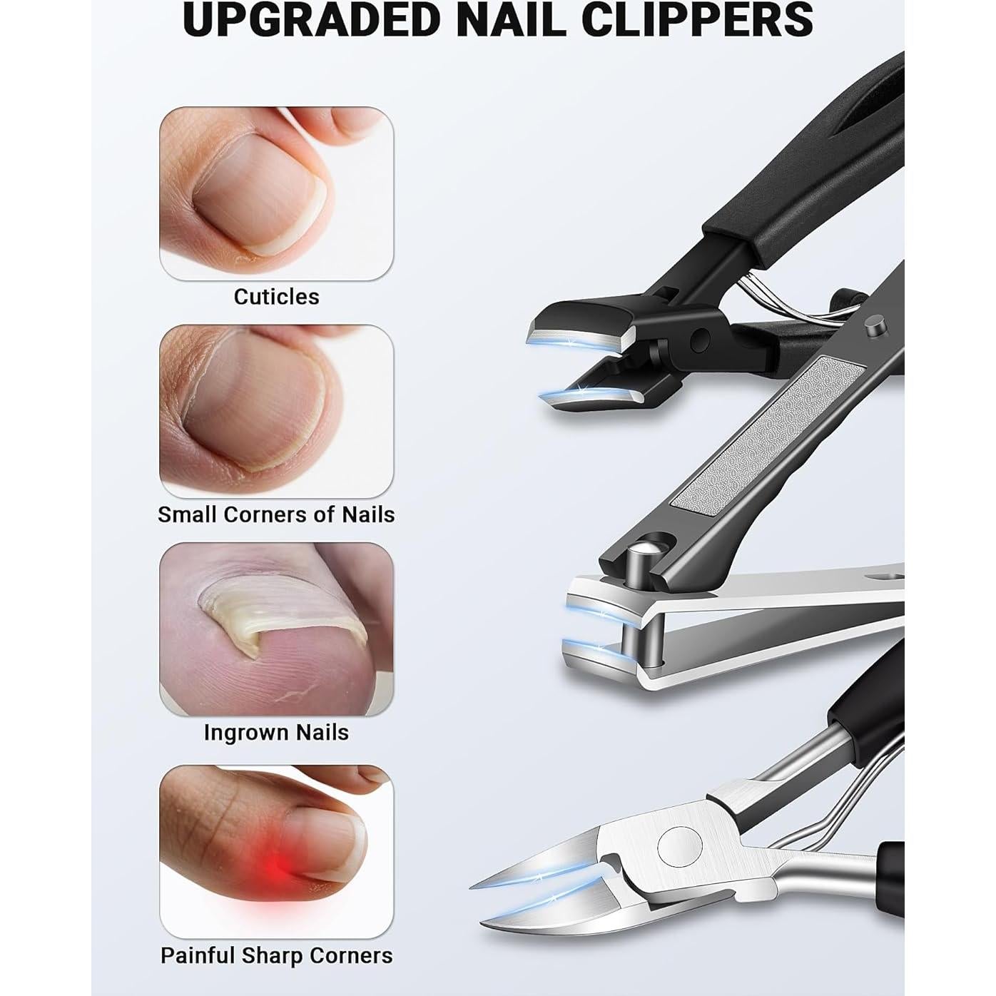 Cortauñas Profesional MERDTTES 7 Pcs para Uñas Gruesas