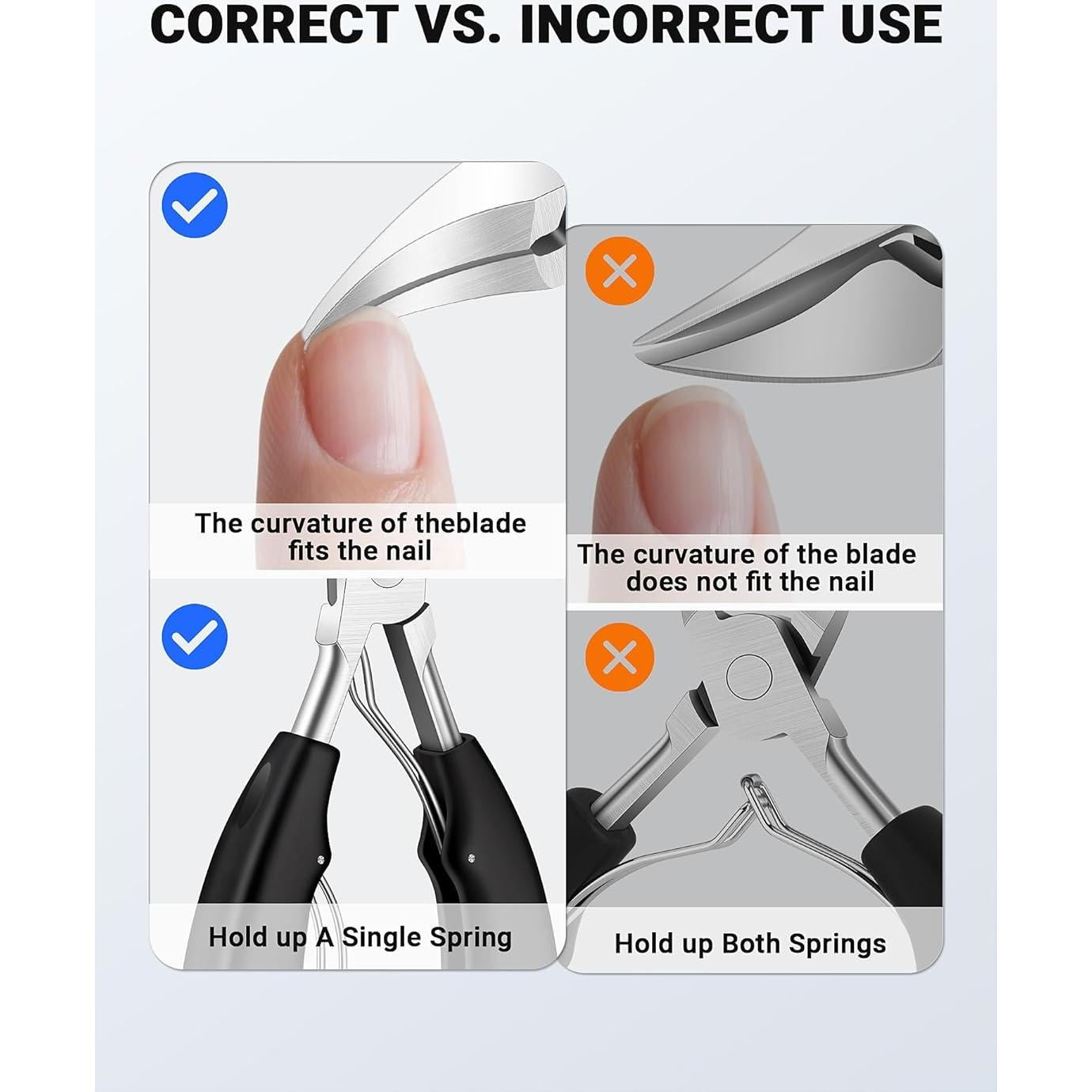 Cortauñas Profesional MERDTTES 7 Pcs para Uñas Gruesas