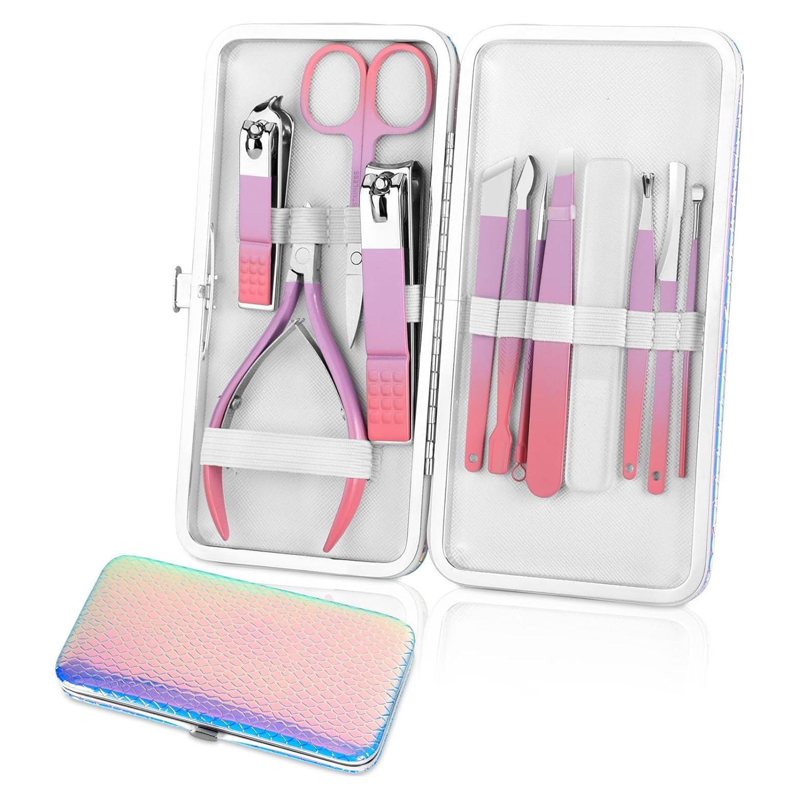 Juego de Manicura y Pedicura Aceoce 12 en 1 con Estuche