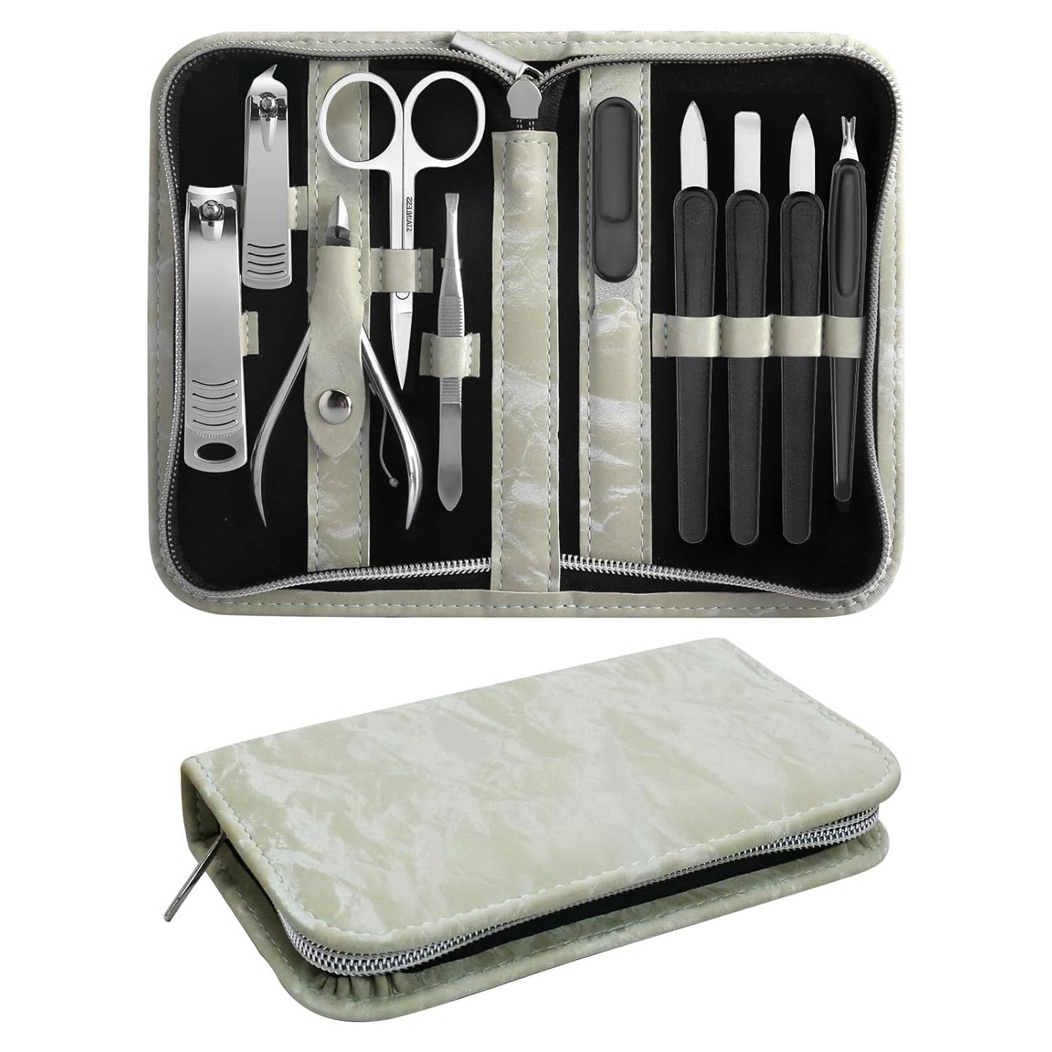 Juego de Manicura y Pedicura Sopolise 10 Piezas Verde Claro