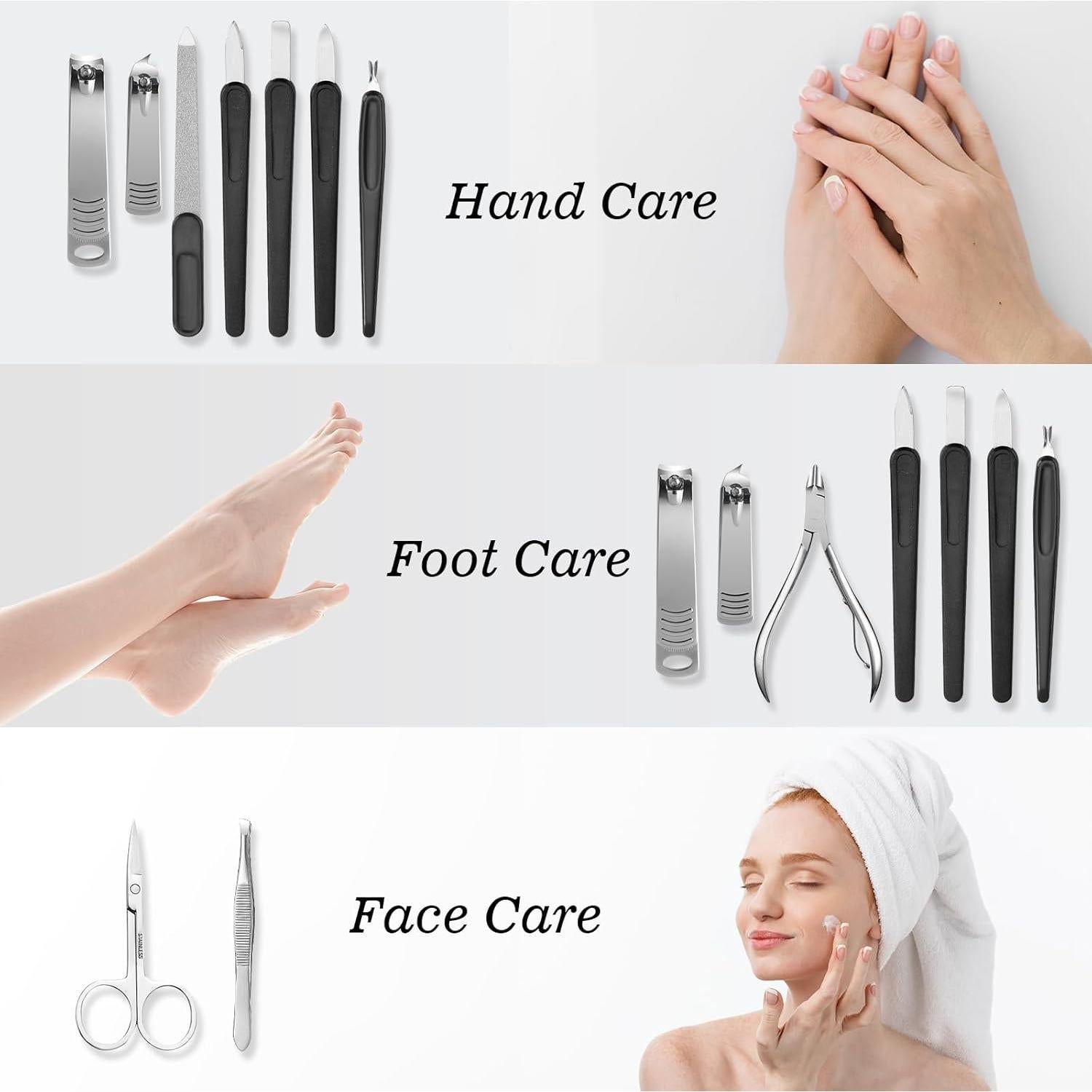 Juego de Manicura y Pedicura Sopolise 10 Piezas Verde Claro