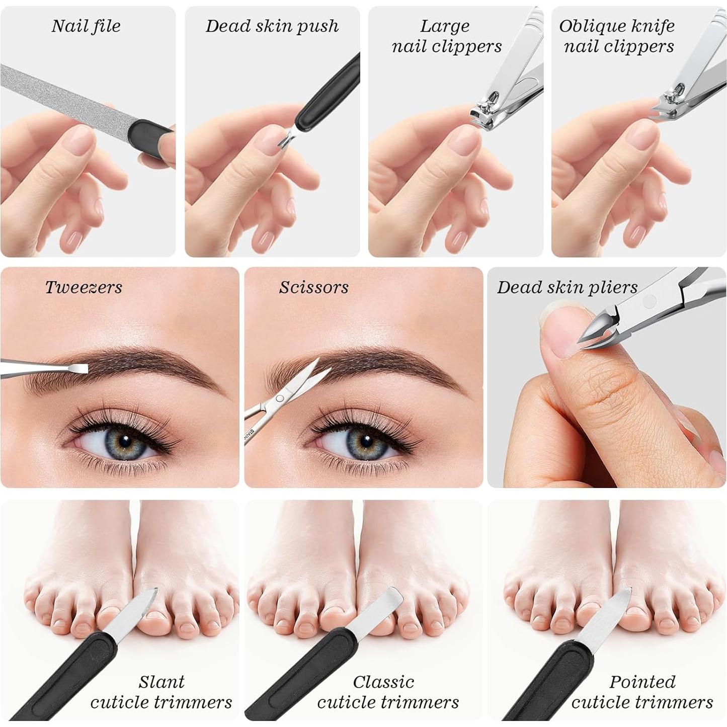 Juego de Manicura y Pedicura Sopolise 10 Piezas Verde Claro