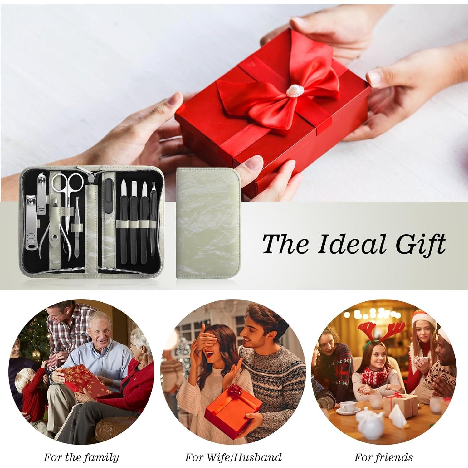 Juego de Manicura y Pedicura Sopolise 10 Piezas Verde Claro