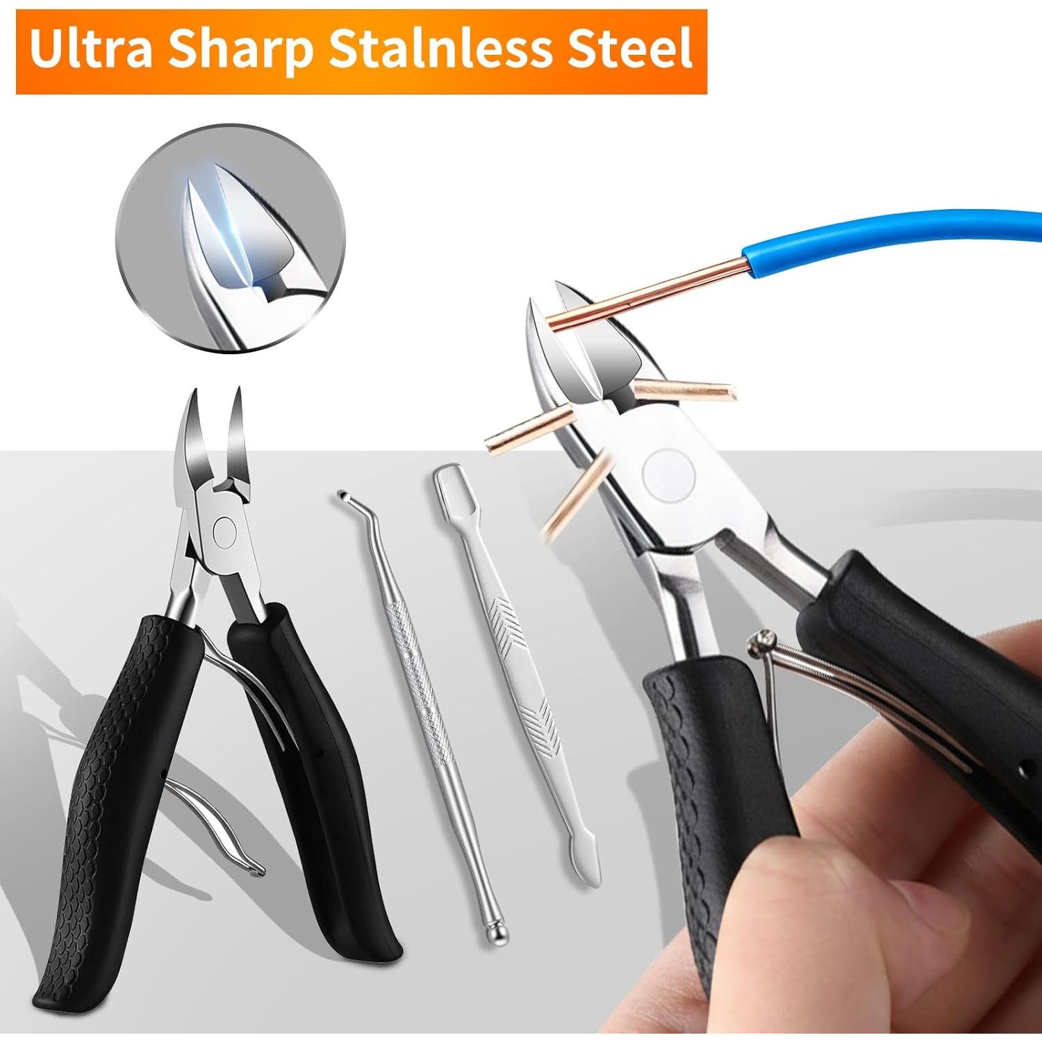 Juego de Pedicura Profesional Fvbber 8 Piezas Uñas Gruesas