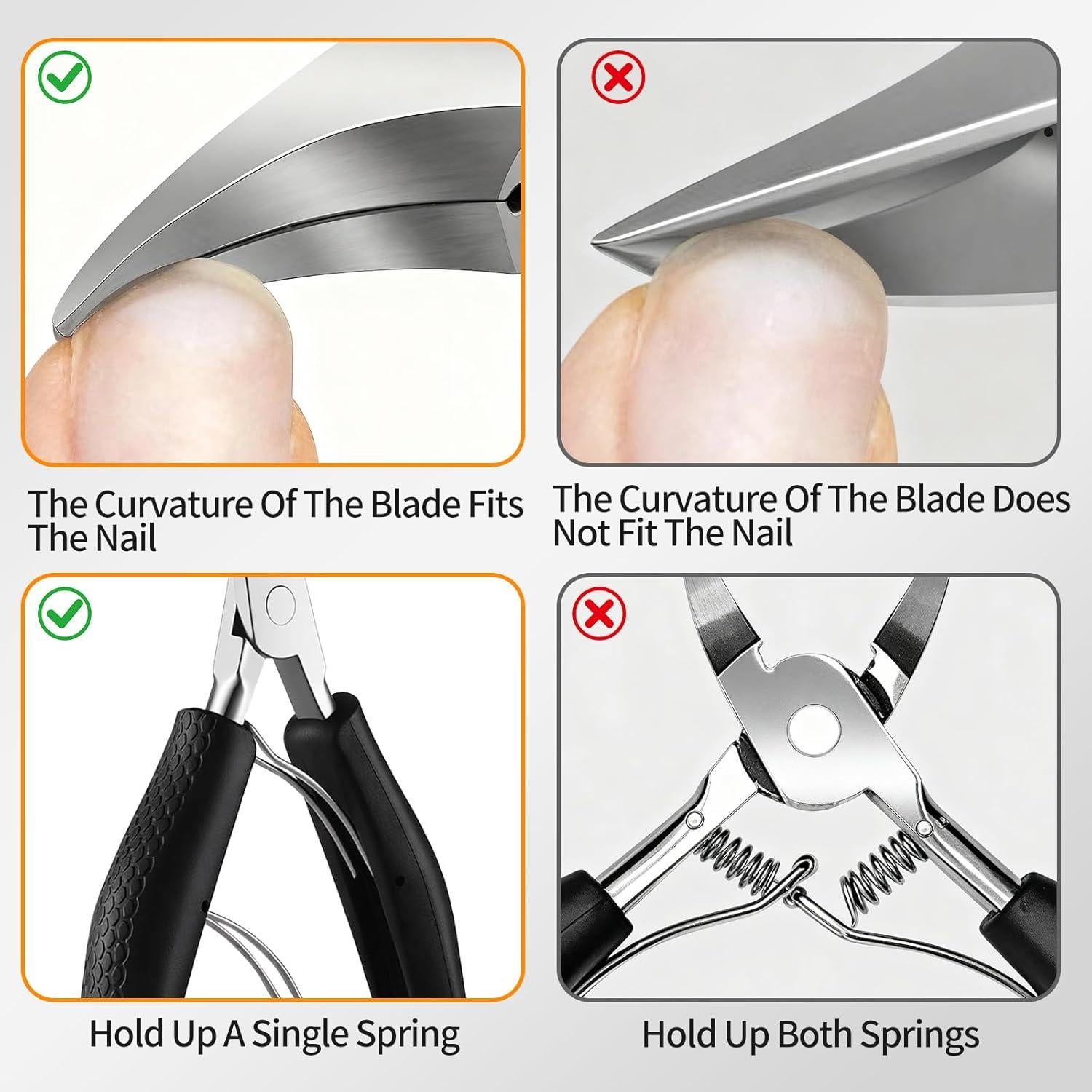 Juego de Pedicura Profesional Fvbber 8 Piezas Uñas Gruesas