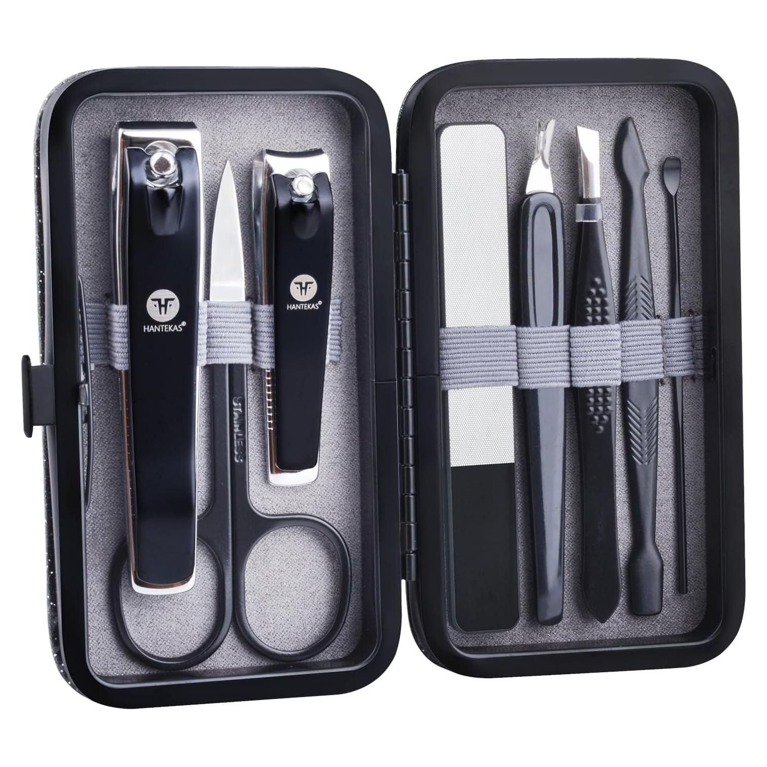 Kit de Manicura y Pedicura 8 Piezas HANTEKAS Acero Inoxidable
